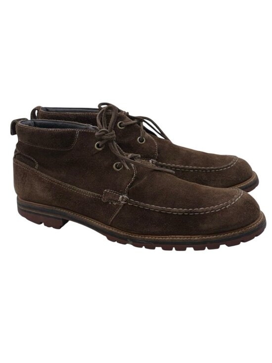 John Varvatos Boots Men\'s Size 13 M Chukka Lace Up Brown Suede Hipster Cap Toe main image 8